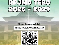 Dokumen RPJMD Kabupaten Tebo Tahun 2025–2029 telah resmi ditetapkan melalui Peraturan Daerah Nomor 3 Tahun 2025.