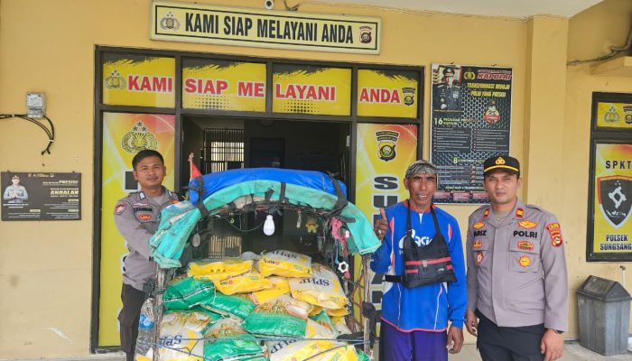 Polsek Sungsang Sukses Distribusikan Gerakan Pangan Murah Dengan Mendistribusikan 8 Ton