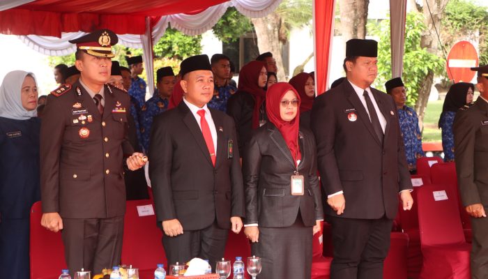 Kapolres banyuasin menghadiri upacara peringatan hari kesaktian Pancasila di pemkab