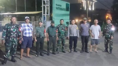 Jaga Cakung Tetap Aman : Kodim 0505/JT Bersama Komduk Gencarkan Patroli/Siskamling.