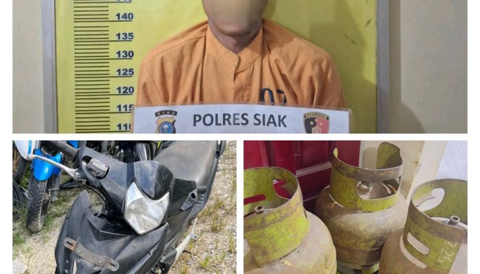 Unit Reskrim Polsek Kandis Bekuk Pelaku Pencurian Motor dan Tabung Gas di Jambai Makmur