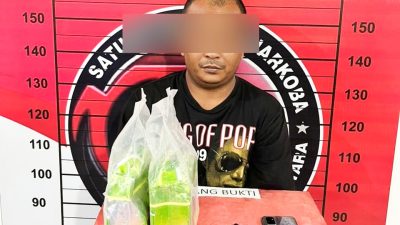 Simpan 1,87 Kg Sabu, Mantan Penyanyi Aceh Diberkah Satresnarkoba Aceh Utara Di Bireun