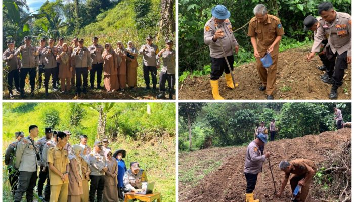 Polsek Sawahlunto Dukung Masyarakat Manfaatkan Lahan Untuk Tanaman Bergizi.