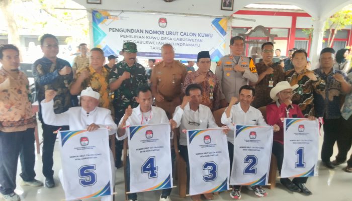 Nomor Urut Calon Kuwu Gabuswetan Resmi Ditetapkan