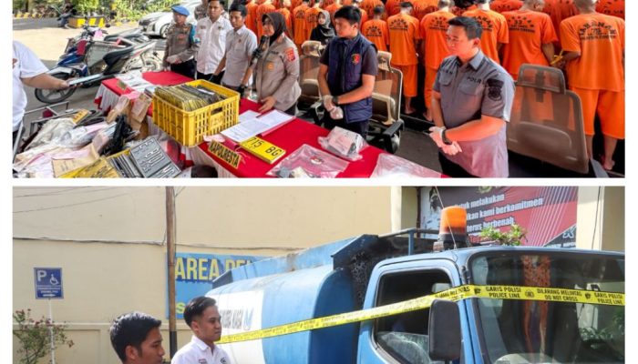 Polresta Cirebon Ungkap 24 Kasus Tindak Pidana dan Amankan 31 Tersangka