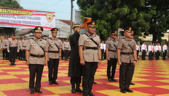 Polres Purwakarta Gelar Sertijab, Jabatan Ka bag Ka sat dan Kapolsek Berganti
