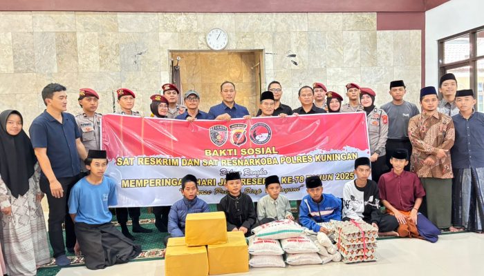 Peringatan Hut Reserse Ke-78, Polres Kuningan Gelar Bakti Sosial