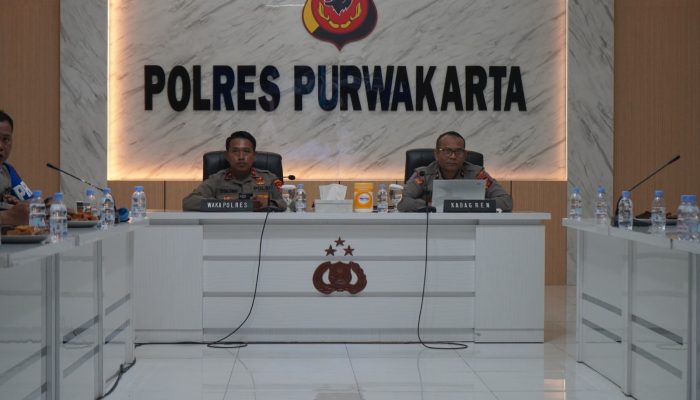 Polres Purwakarta Ikuti Anev Mingguan Quick Wins. Presisi Secara Daring