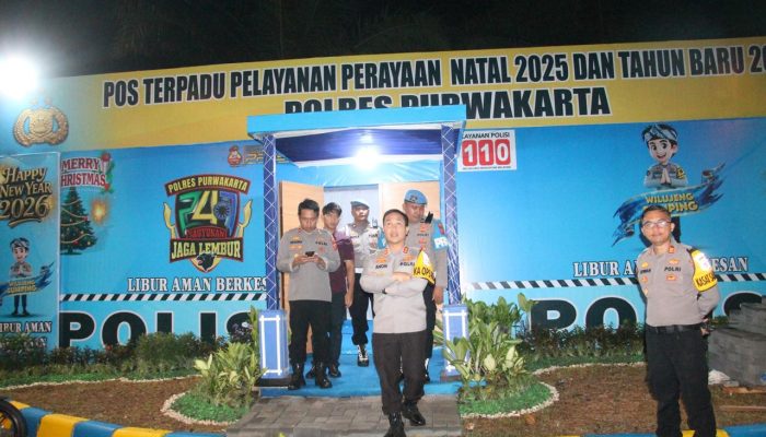 Pastikan Pengamanan Nataru 2025, Kapolres Purwakarta Lakukan Cek Pos Pam