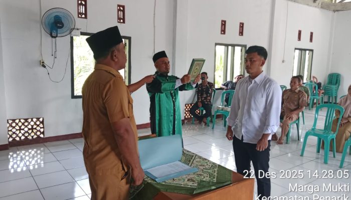 Pelantikan Dan Sertijab Perangkat Desa Marga Mukti Berlangsung Khidmat, Satu Kekosongan Strategis Kini Telah Terisi