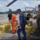 Empat Helikopter Polri Angkut Bantuan Untuk Masyarakat Terdampak Banjir Dari Posko Polda Aceh Bandara Kualanamu