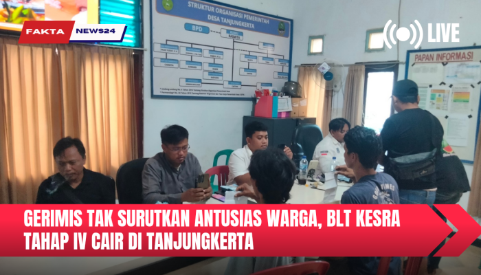 Gerimis Tak Surutkan Antusias Warga, BLT Kesra Tahap IV Cair di Tanjungkerta