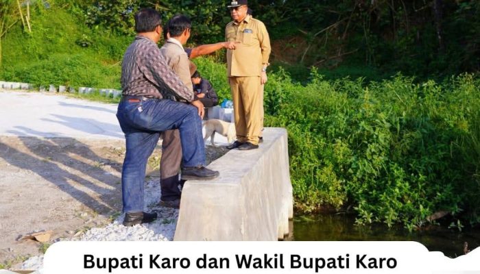 Bupati Karo dan Wakil Bupati Karo Tinjau Hasil Pembangunan Saluran Drainase Tigapanah
