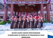 Bupati Karo Hadiri Pentahbisan 8 Imam Baru di Gereja St. Fransiskus Assisi Berastagi