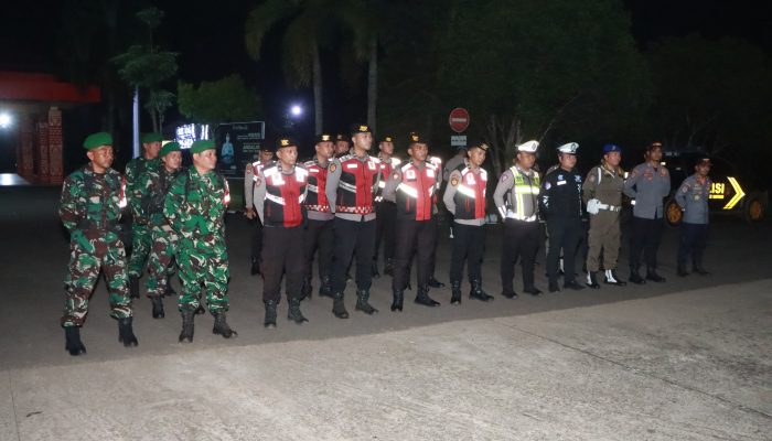 Polres Banyuasin Gelar Patroli Terpadu Jaga Kondusivitas Menuju Akhir Tahun