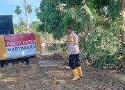 Alat Berat Bantuan Polri Lanjutkan Pembuatan Parit dan Pembukaan Akses Jalan di Langkahan