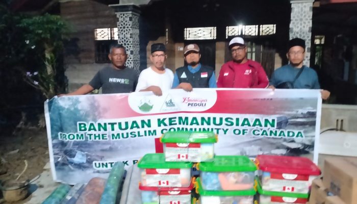 Elmansyur Peduli dan Nasyirul Haq, Medan Salurkan Bantuan Kemanusian dari The Muslem Comunity Canada