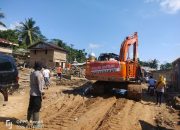 Ekskavator Polri Diintensifkan Untuk Percepatan Pemulihan Gampong Lubok Pusaka Aceh Utara