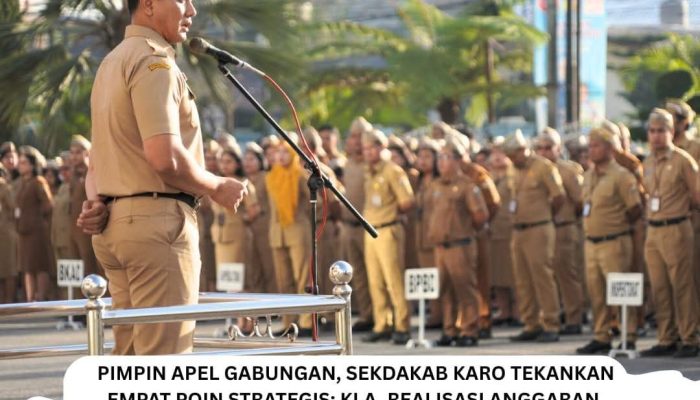 Sekda Karo Memimpin Apel Gabungan jajaran ASN Pemerintah Kabupaten Karo