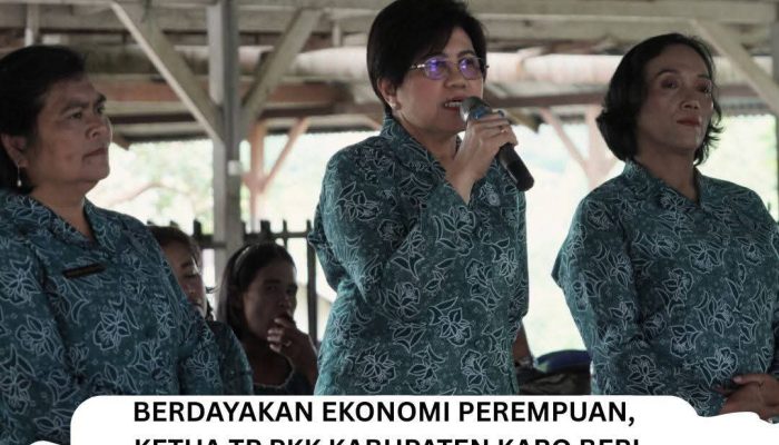 Ketua TP PKK Kabupaten Karo Beri Bimbingan pada RAT CU Latersia di Desa Dokan