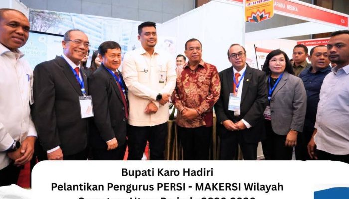 Bupati Karo Hadiri Pelantikan Pengurus PERSI–MAKERSI Wilayah Sumatera Utara Periode 2026–2030 dan Seminar-Workshop Perumahsakitan Ke-16