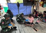 Kesehatan Keliling Satgas Yonif 521/DY Berikan Pelayanan Kepada Masyarakat Distrik Airu