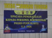 Apresiasi Pengabdian Tanpa Batas, 12 Personel Berprestasi Terima Penghargaan Dari Polres Purwakarta