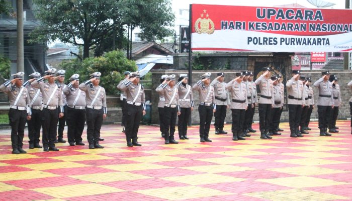 Teguhkan Disiplin dan loyalitas, Polres Purwakarta Gelar Upacara Hari kesadaran Nasional