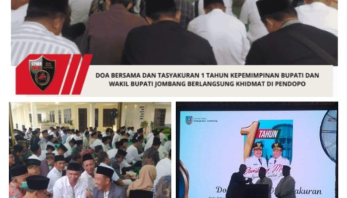 Doa Bersama dan Tasyakuran 1 Tahun Kepemimpinan Bupati dan Wakil Bupati Jombang Berlangsung Khidmat di Pendopo