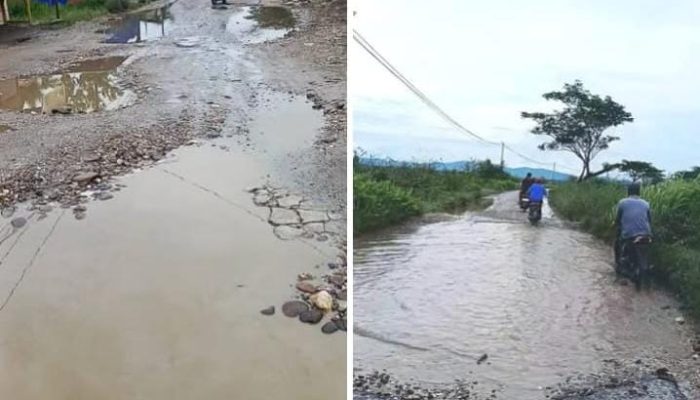 Jalan Arah Parbulu – Debowae Bukan Sekedar Berlubang Tapi Lebih Menyerupai Kolam Ikan