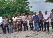 Kapolres Buru Beserta Rombongan Kunjungi Lokasi Tambang Emas Walan Mata Desa Waenibe Kabupaten Buru