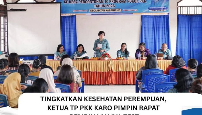 Ketua TP PKK Karo Pimpin Rapat Pembinaan IVA Test di Kecamatan Kabanjahe