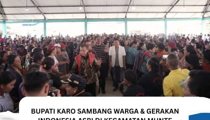 Bupati Karo Sambang Warga & Gerakan Indonesia ASRI di Kecamatan Munte