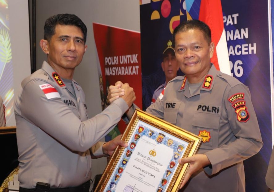 Polres Aceh Utara Raih Penghargaan Terbaik I Penyelesaian Perkara pada Rapim Polda Aceh 2026 2 IMG 20260226 002706
