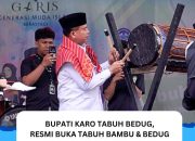Bupati Karo Tabuh Bedug, Resmi Buka Tabuh Bambu & Bedug Festival ke-18 di Berastagi