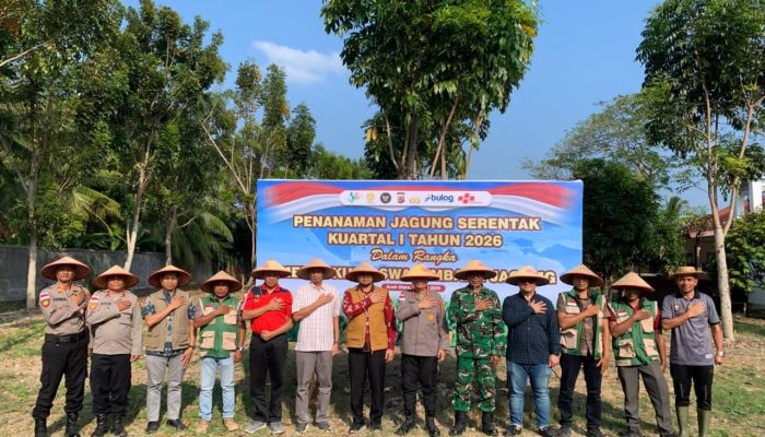Polres Aceh Utara Tanam Jagung Serentak Dukung Program Ketahanan Pangan Nasional