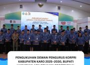 Pengukuhan Dewan Pengurus KORPRI Kabupaten Karo 2025–2030, Bupati Harapkan ASN Semakin Profesional
