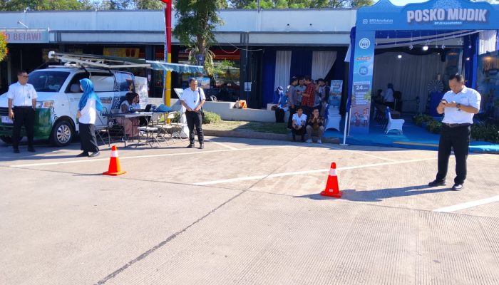 Dukung Mudik Sehat dan Aman Wakapolres Purwakarta Hadiri Pembukaan Posko Posko Mudik BPJS Kesehatan di Rest Area KM 88 A