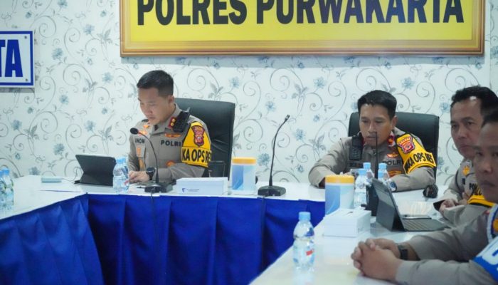 Malam Hari Tetap Siaga, Kapolres Purwakarta Pimpin Anev Ops Ketupat Lodaya 2026 Demi Kelancaran Mudik