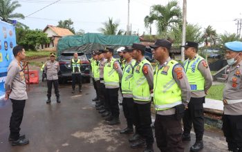 polres banyuasin kandangkan truk tonase besar yang ngeyel beroperasi di musim mudik 7 IMG 20260314 WA0137