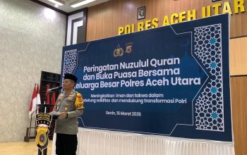 Polres Aceh Utara Peringati Nuzulul Quran dengan Santunan Anak Yatim dan Buka Puasa Bersama