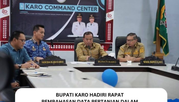 Bupati Karo Hadiri Rapat Pembahasan Data Pertanian untuk Pengembangan Pertanian Berbasis AI di Sumatera Utara