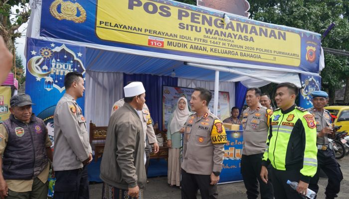 Kapolres Purwakarta Turun Langsung ke Lapangan, Pastikan Pengamanan Ops Ketupat Lodaya 2026 Berjalan Optimal di Wananayasa