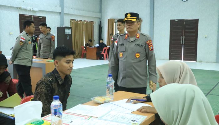 Kapolres Aceh Utara Monitoring Langsung Penerimaan Terpadu Calon Anggota Polri T.A. 2026