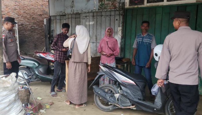 Polsek Baktiya Laksanakan Patroli Rutin, Berikan Imbauan Kamtibmas