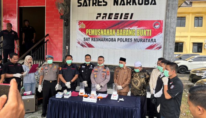 Komitmen Polda Sumsel: Polres Musi Rawas Utara Musnahkan 1.000 Gram Sabu Secara Transparan