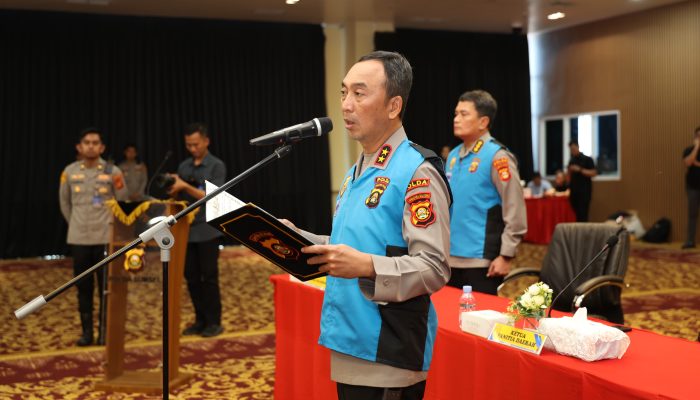 Kapolda Sumsel Irjen Pol Sandi Nugroho Pimpin Sumpah Panitia dan Peserta Rekrutmen Polri 2026