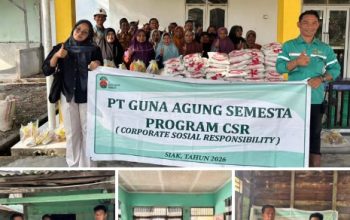 PT. Guna Agung Semesta, Salurkan Bantuan CSR Dalam Bentuk Paket Sembako Kepada Warga Disekitarnya