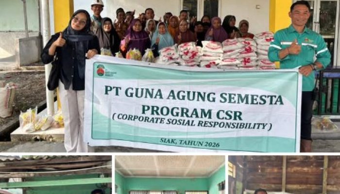 PT. Guna Agung Semesta, Salurkan Bantuan CSR Dalam Bentuk Paket Sembako Kepada Warga Disekitarnya