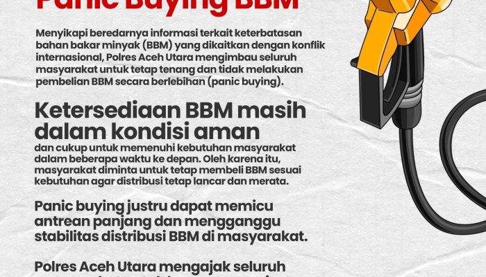 Polres Aceh Utara Imbau Masyarakat Tetap Tenang, Tidak Perlu Panic Buying BBM